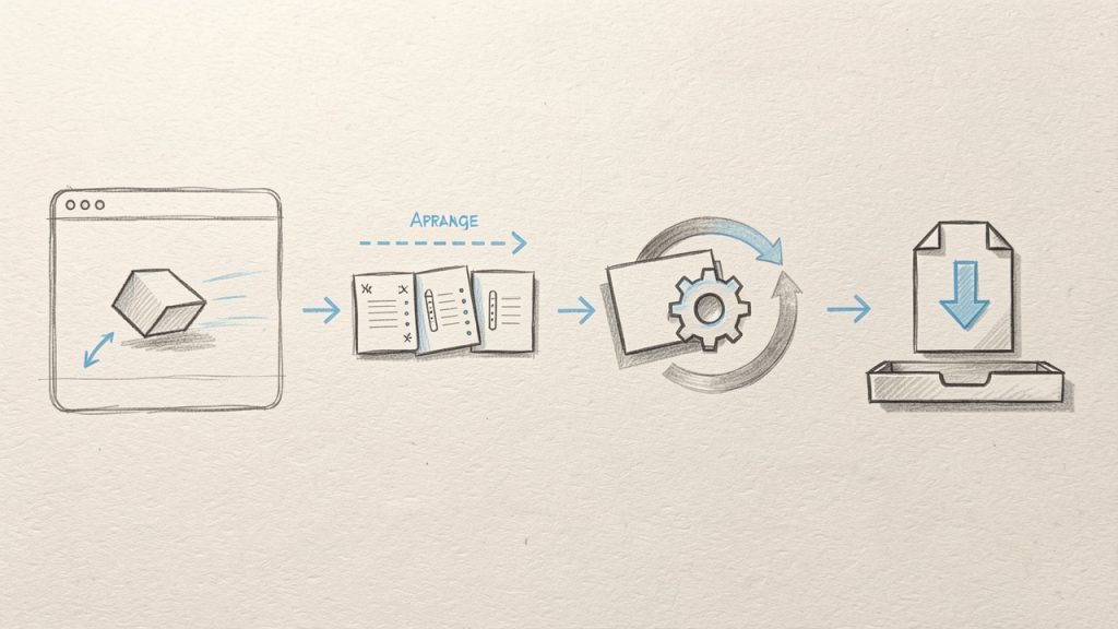 Quá trình tải lên, sắp xếp, ghép, tải xuống