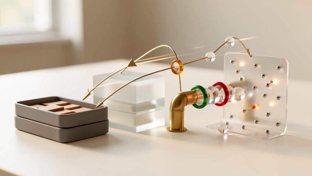 Best Productivity Tools for Engineers — Integration & Metrics 11 Architecture diagram showing modular productivity components and their roles: task manager as a queue, notes/knowledge store as a document DB, automation as event-driven pipelines, and communication as signaling/state layer. Include arrows for common interactions (task creation → knowledge link, automation triggering ticket creation → notification), and annotate quality metrics (latency, reliability, observability) on the connections.
