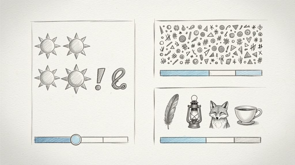 Generator haseł online: Szybko twórz silne, unikalne hasła 14 Side-by-side comparison showing weak and strong passwords, with an entropy meter under each example
