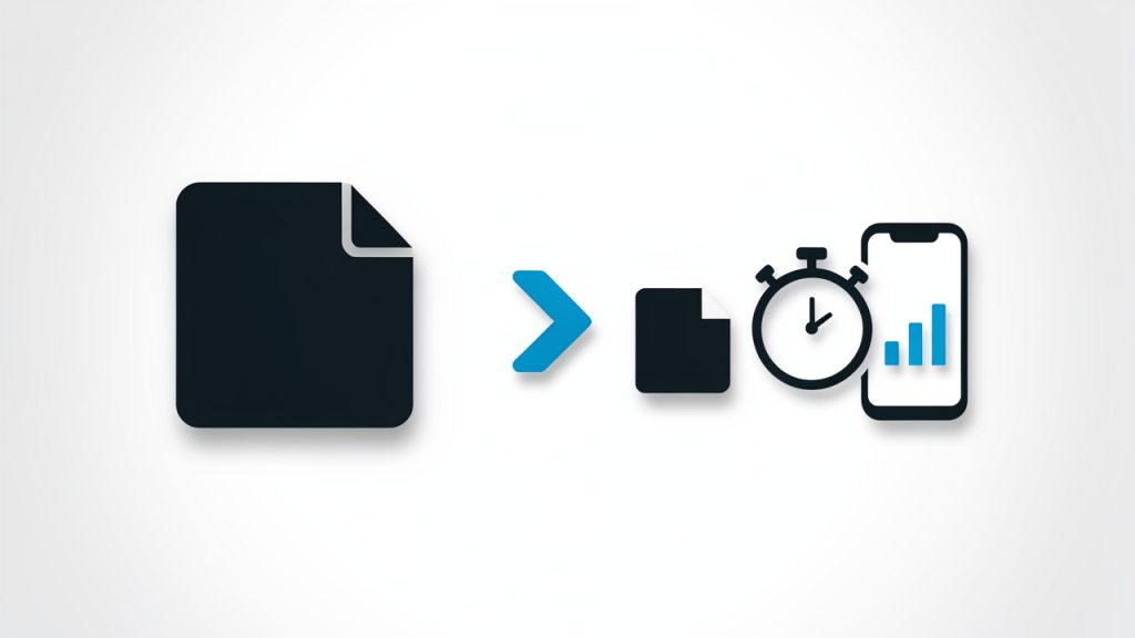 Minify CSS Online: Fast, Easy Stylesheet Optimization 2 File size comparison: original vs minified CSS, arrow to faster load time