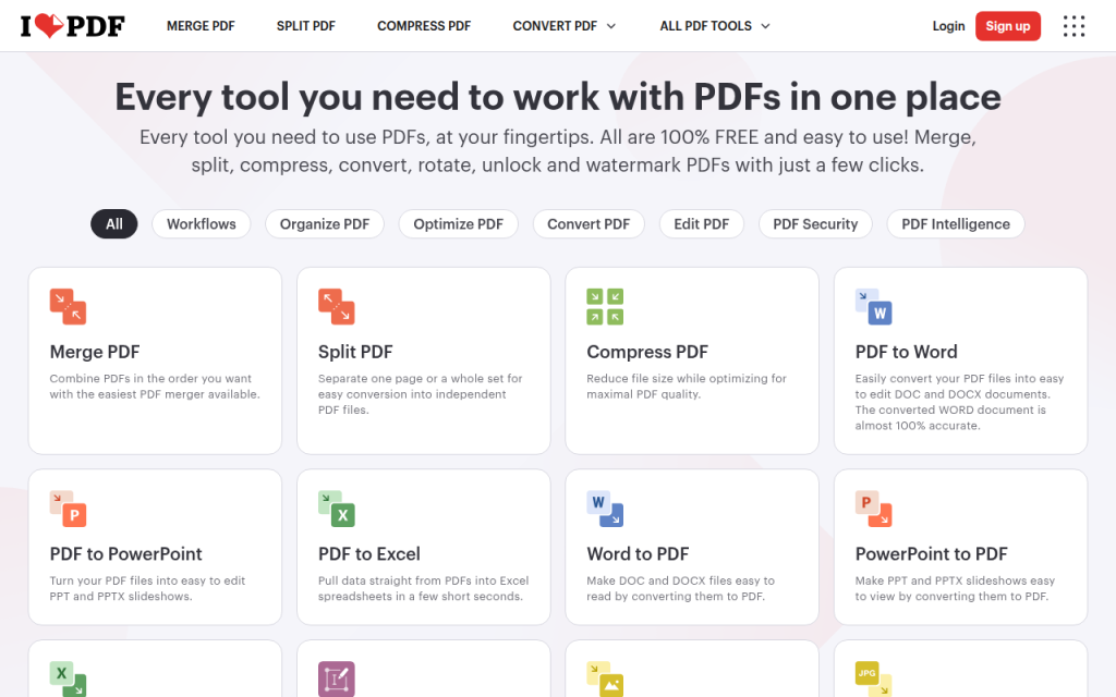 How to Convert JPG Images to PDF — Easy Methods & Best Tools 5 Screenshot of ilovepdf.com