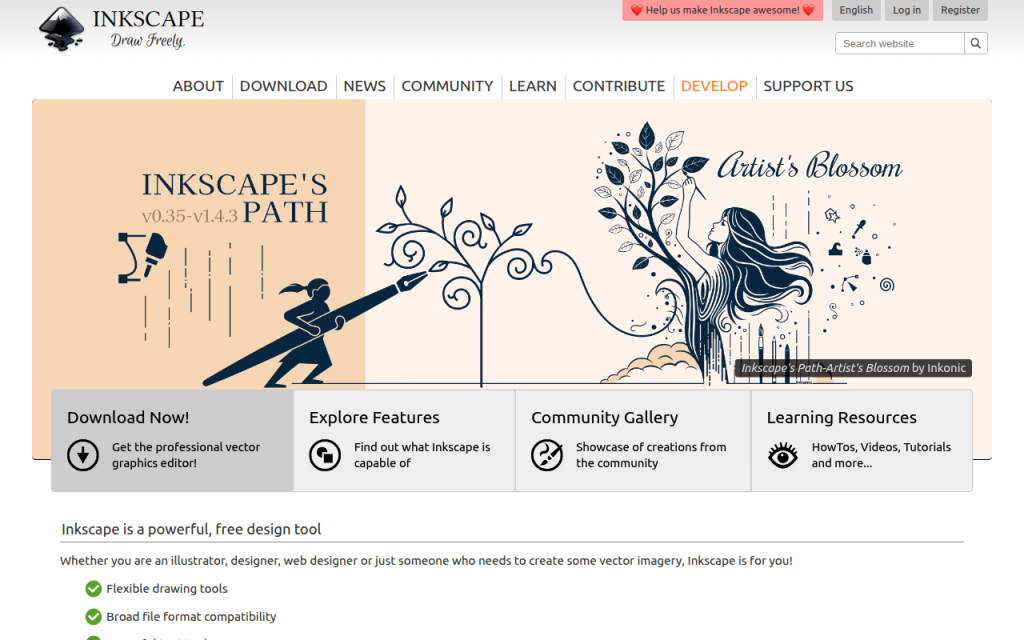 How to Convert PNG to SVG: Tools and Best Practices 8 Screenshot of inkscape.org