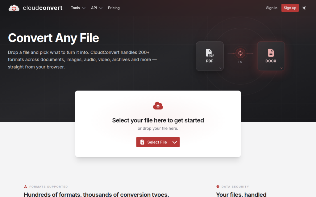 How to Convert PNG to SVG: Tools and Best Practices 7 Screenshot of cloudconvert.com