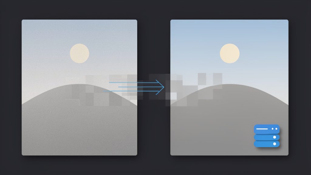 Side-by-side comparison: JPEG (lossy) vs TIFF (lossless container)