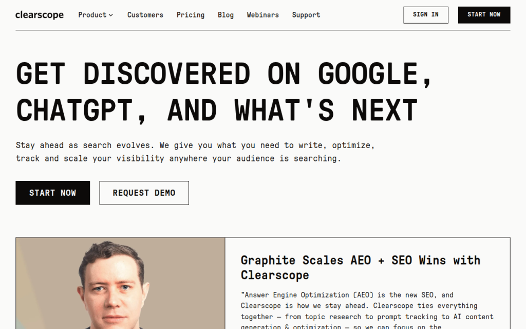 The Best SEO Tools: Top Picks and How to Choose 22 Screenshot of clearscope.io